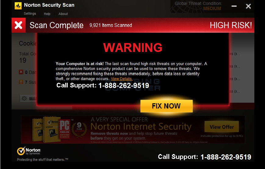 norton life lock security email scam