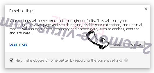 Tempo Search Virus Chrome reset