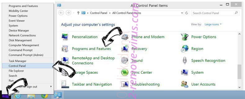 Delete Centredirect.net ads from Windows 8