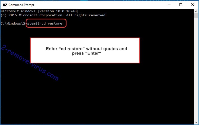 Uninstall .happy file virus - command prompt restore