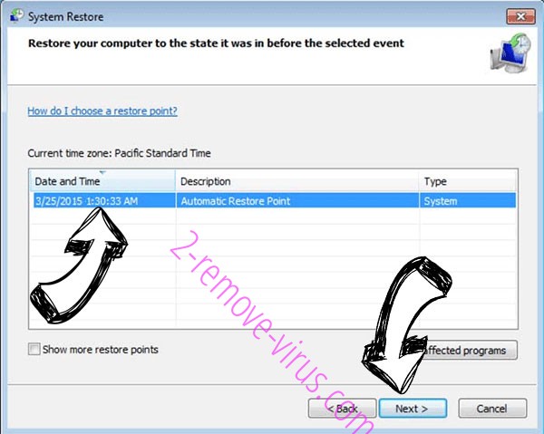 MR.ROBOT ransomware - restore point