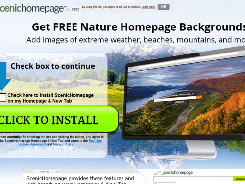 Poista ScenicHomepage Toolbar