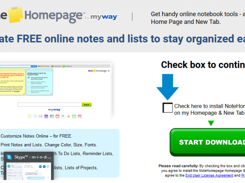 Poista NoteHomepage Toolbar