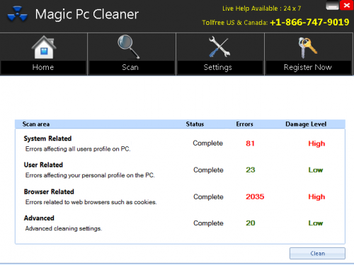 Magic PC Cleaner eltávolítása