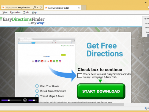 Poista EasyDirectionsFinder Toolbar