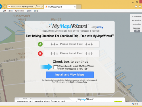 Poista MyMapsWizard Toolbar