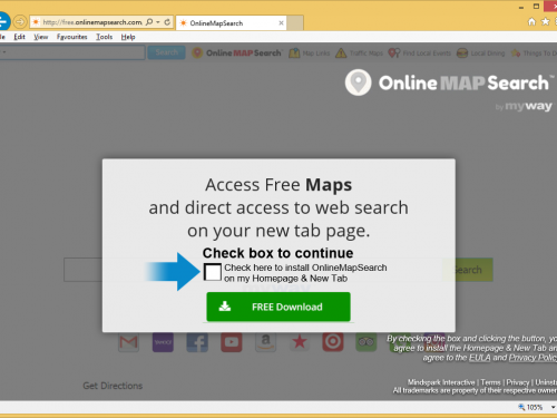 Poista OnlineMapSearch Toolbar