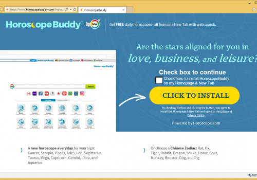 Poista HoroscopeBuddy Toolbar