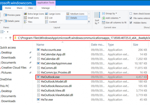 Remove HxOutlook.exe