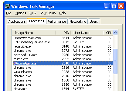Remove QAAdminAgent.exe