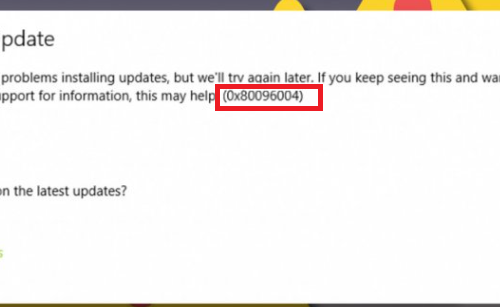 Jak usunąć Error 0x80096004
