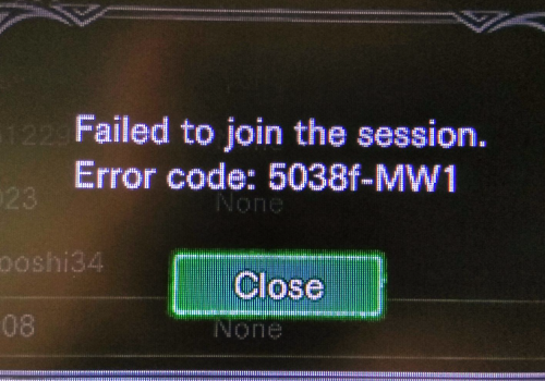 Remove Error Code 5038f-mw1