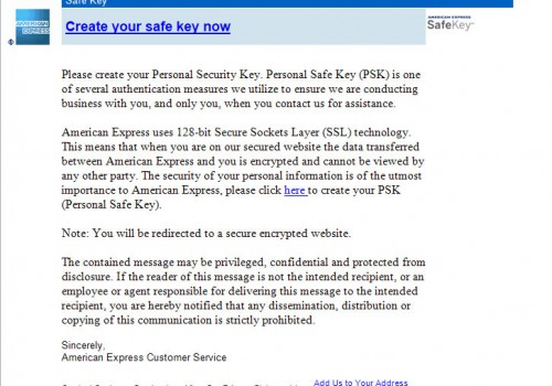 Eltávolítás AMEX Email Scam
