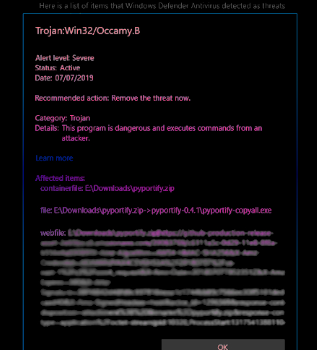 Trojan: Usuwanie Win32/Occamy.C