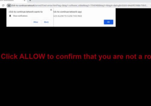 Click-to-continue.network Rimozione
