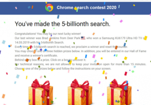 5 Billionth Search scam – 2021eltávolítása