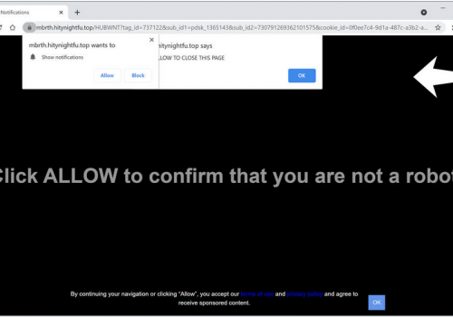 Rimuovere Hitynightfu.top pop-up ads