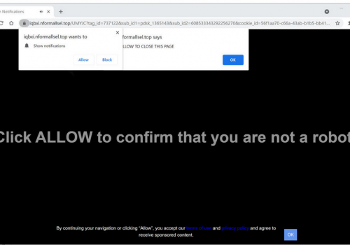 Rimuovere Nformallsel.top pop-up ads