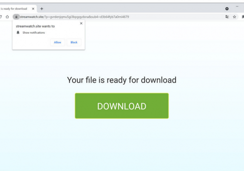 Rimuovere Streamwatch.site pop-up ads