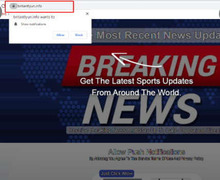 Odstranit Britantlyun.info pop-up ads