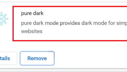 Pure Dark Adware Entfernung