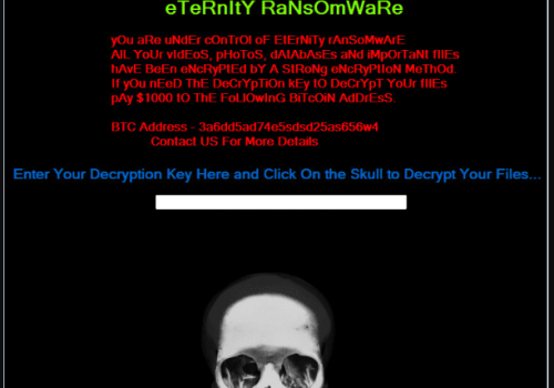 Eternity ransomware Κατάργηση ιών – Ξεκλείδωμα . Αιωνιότητα