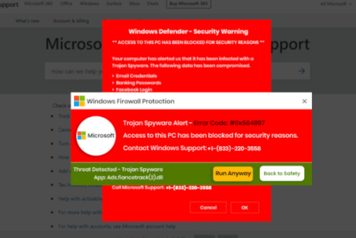 Popup-Betrug entfernen Trojan Spyware Alert