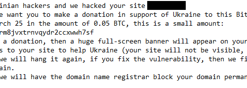 Τι είναι η απάτη ηλεκτρονικού ταχυδρομείου » We are Ukrainian hackers and we hacked your site «