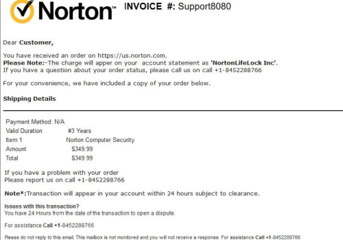 Was ist Norton LifeLock email scam