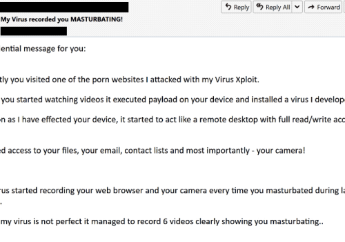 What is “Porn Websites I Attacked With My Virus Xploit” sextortion scam