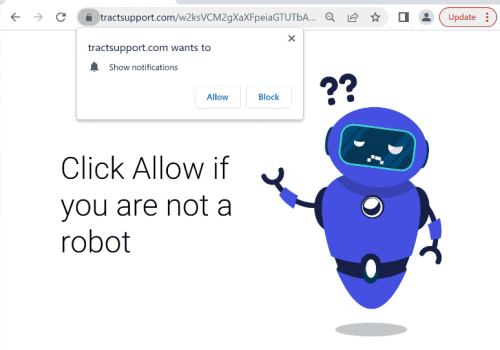 Löschen tractsupport.com ads