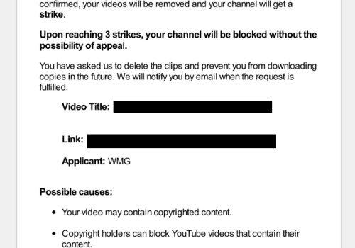 What is “YouTube Copyright Infringement Warning” email virus