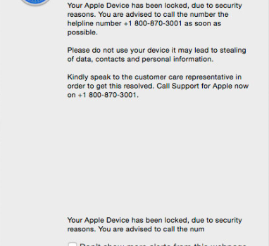 Was ist YOUR APPLE COMPUTER HAS BEEN LOCKED Scam (Mac)