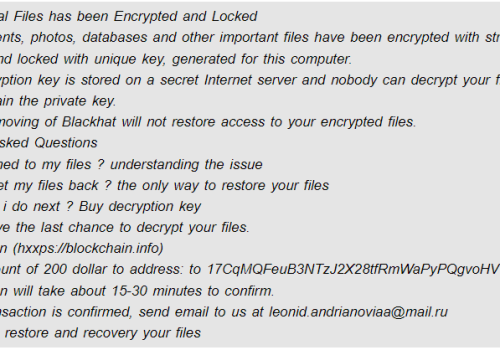 Κατάργηση Adrianov Ransomware και ξεκλείδωμα αρχείων