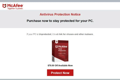 McAfee subscription has expired scam Anleitung zum Entfernen