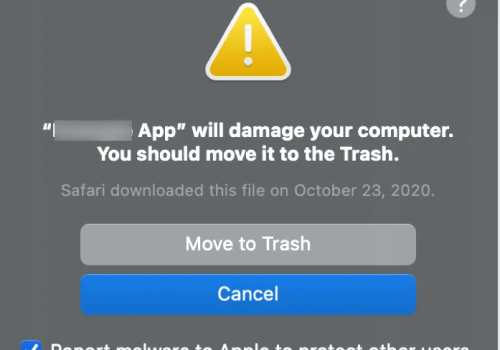 Will Damage Your Computer. You Should Move It To The Trash . POP-UP (Mac)