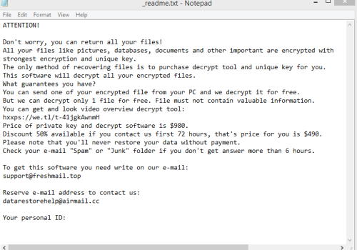 Πώς να αφαιρέσετε Jasa ransomware