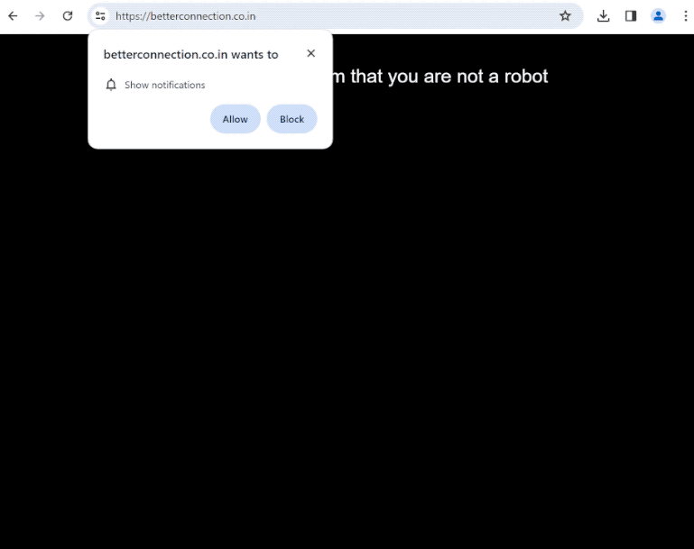 إيقاف betterconnection.co.in الإشعارات