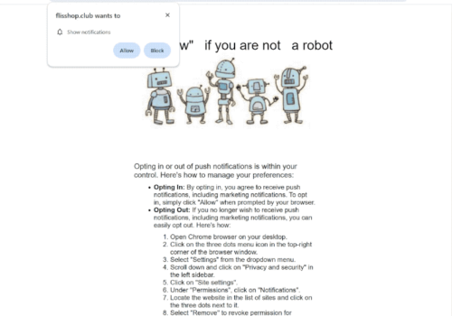 So stoppen flisshop.club Sie Benachrichtigungen