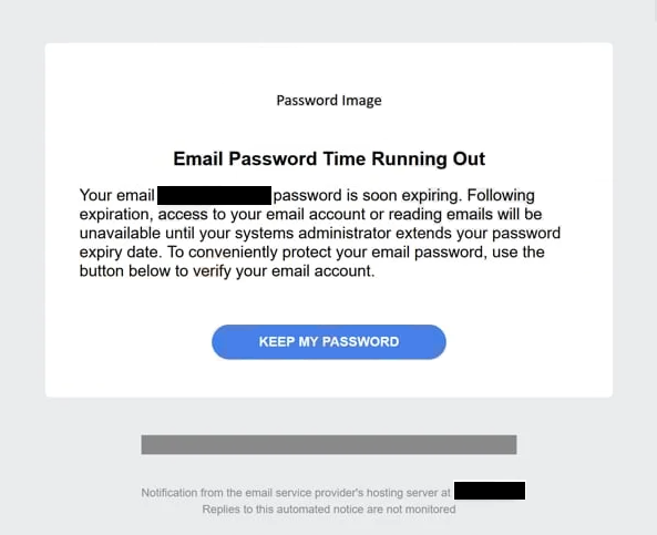 Remove “Email Password Time Running Out” phishing email